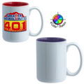 15 Oz. El Grande Mug - 4 Color Process (White/Purple Interior)